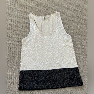 J crew sequined tank blouse